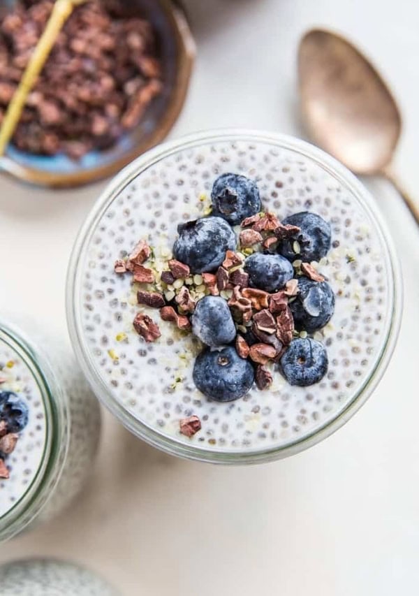 Keto Chia Pudding made low-carb with sugar-free sweetener