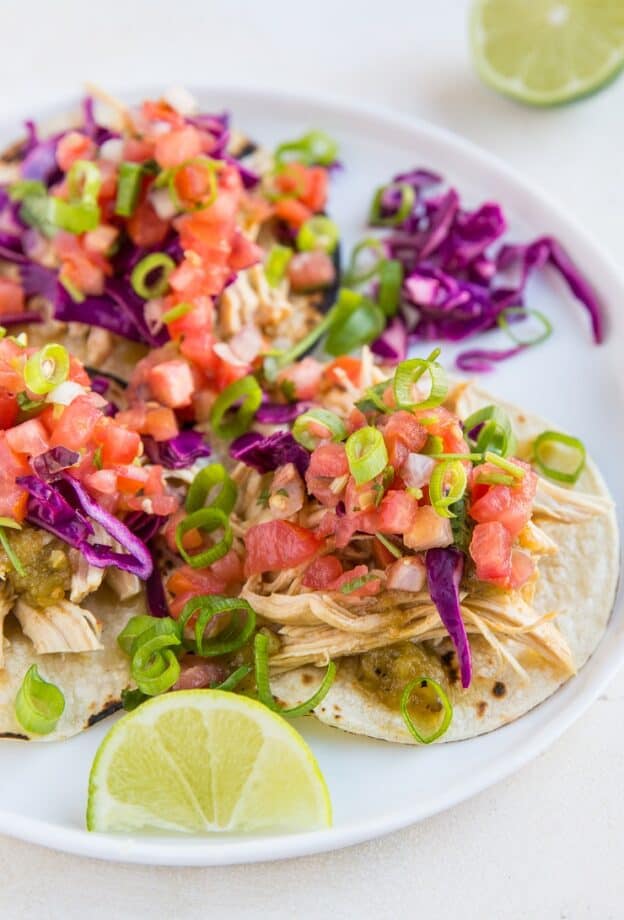 Instant Pot Shredded Chicken Tacos - The Roasted Root