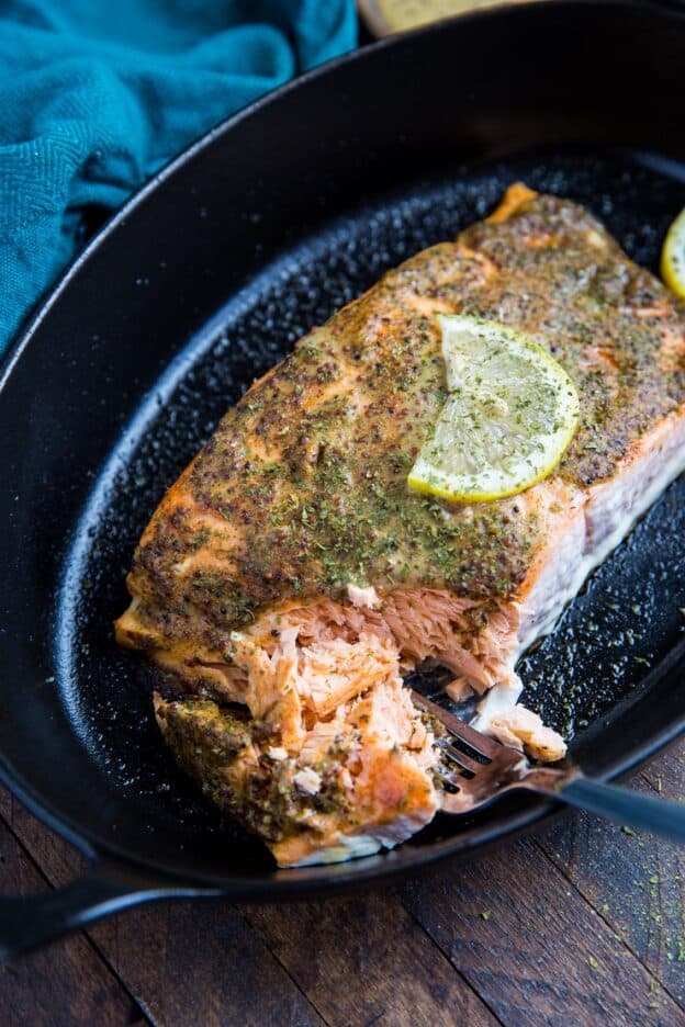 Mustard Baked Salmon - The Roasted Root