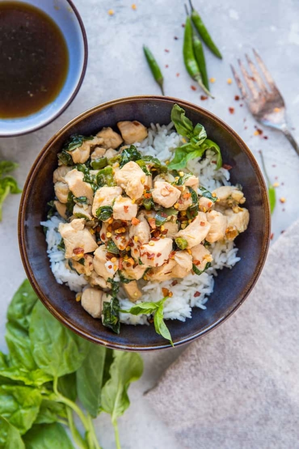 Thai Basil Chicken (Pad Krapow Gai) made in just 30 minutes with basic ingredients
