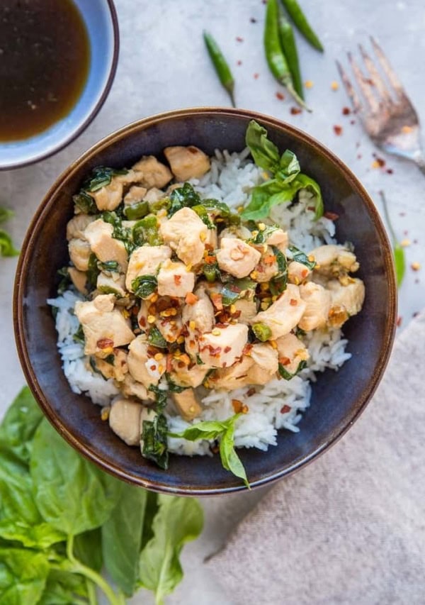 Thai Basil Chicken (Pad Krapow Gai) made in just 30 minutes with basic ingredients