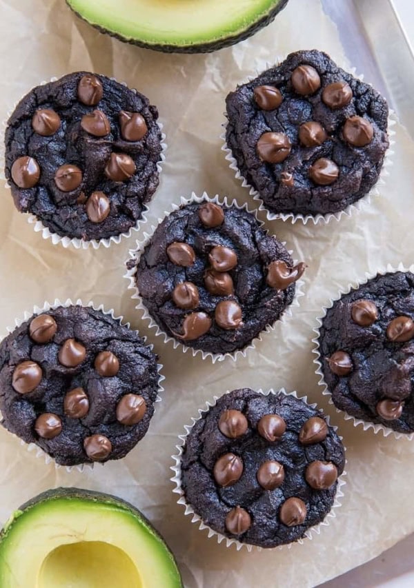 Avocado Chocolate Muffins (Paleo) - grain-free chocolate muffins made with coconut flour - refined sugar-free, dairy-free, easy to make, and fudgy!