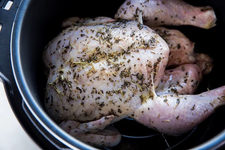 Instant Pot Garlic Herb Rotisserie Chicken - The Roasted Root