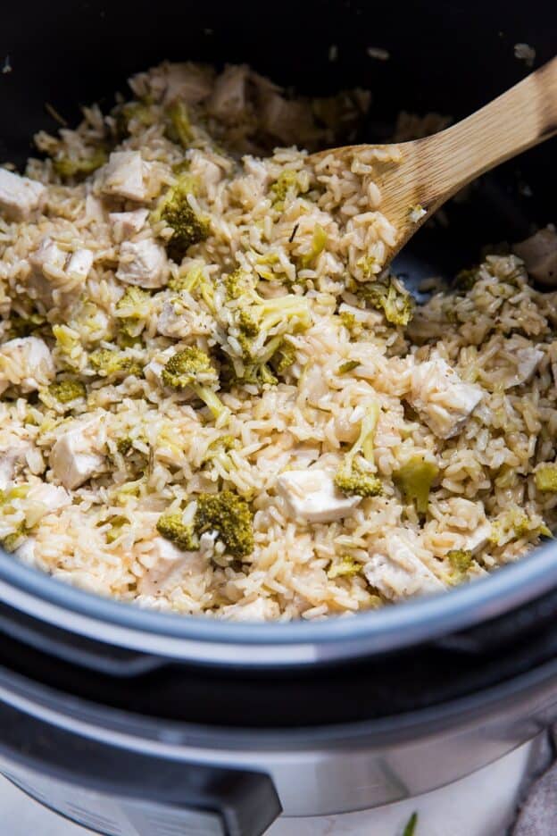 Rosemary Lemon Instant Pot Chicken and Rice - The Roasted Root
