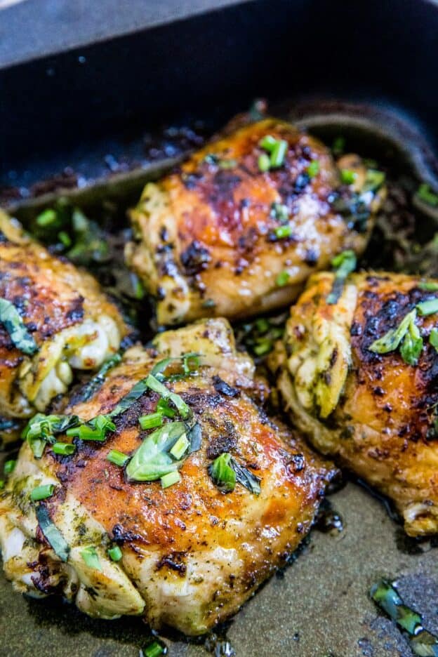 Basil Crispy Baked Chicken - The Roasted Root