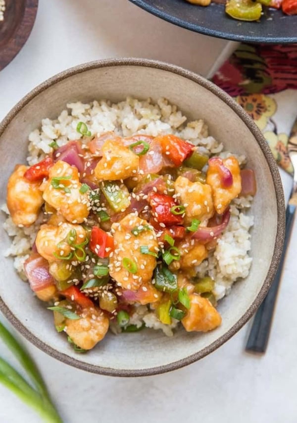 Healthy Sweet and Sour Chicken - gluten-free, refined sugar-free, soy-free and healthy