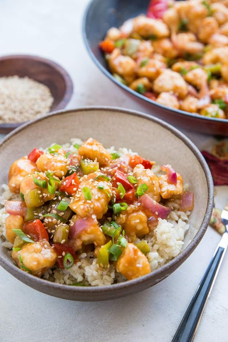 Paleo Sweet and Sour Chicken made grain-free, soy-free and refined sugar-free