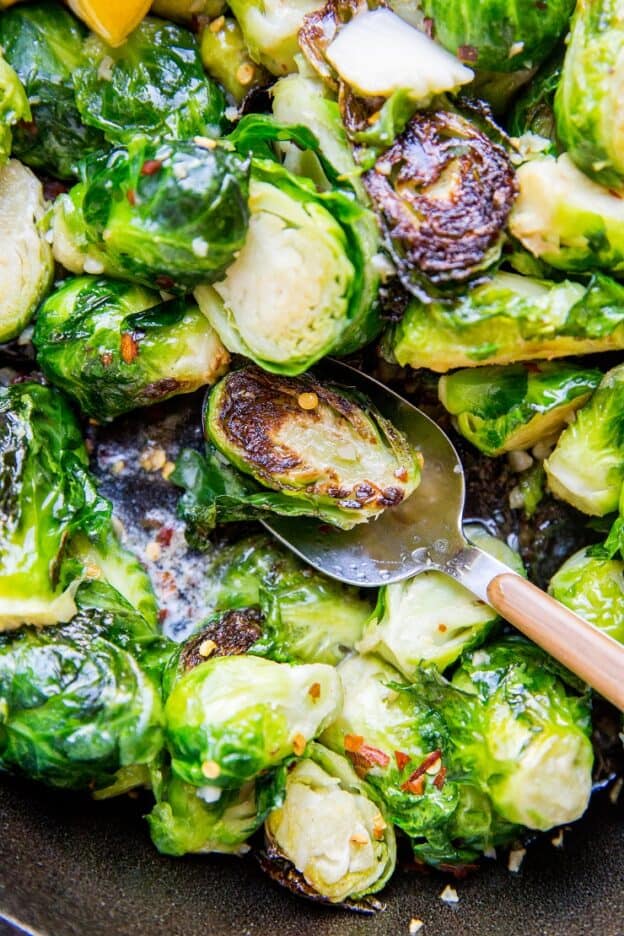 Sauteed Brussel Sprouts Recipe With Butter And Garlic - The Roasted Root