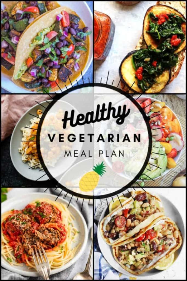 Healthy Vegetarian Meal Plan with vegan and gluten-free options