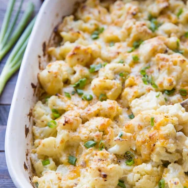 Creamy Cauliflower Casserole (Keto) - The Roasted Root