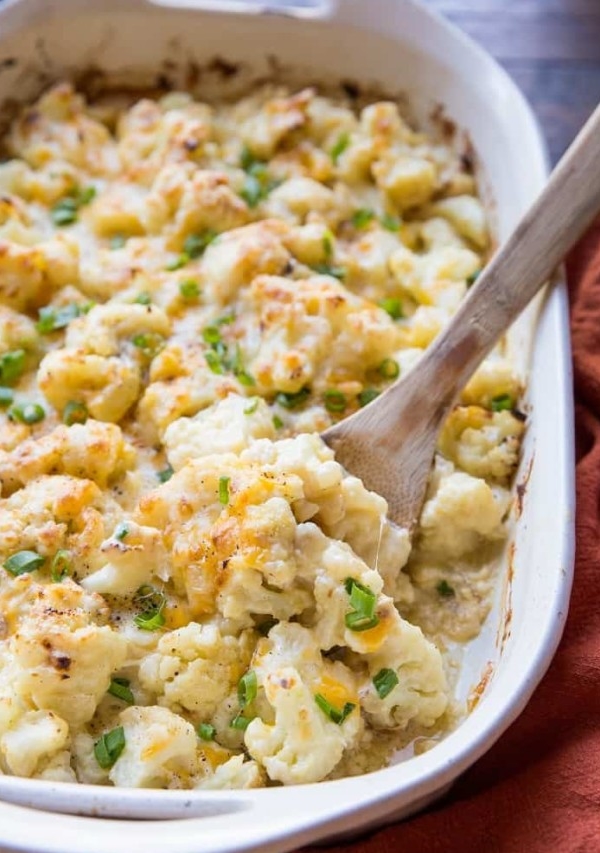 Creamy Keto Cauliflower Casserole - an easy casserole recipe for a marvelous side dish for any occasion! Gluten-free and grain-free.