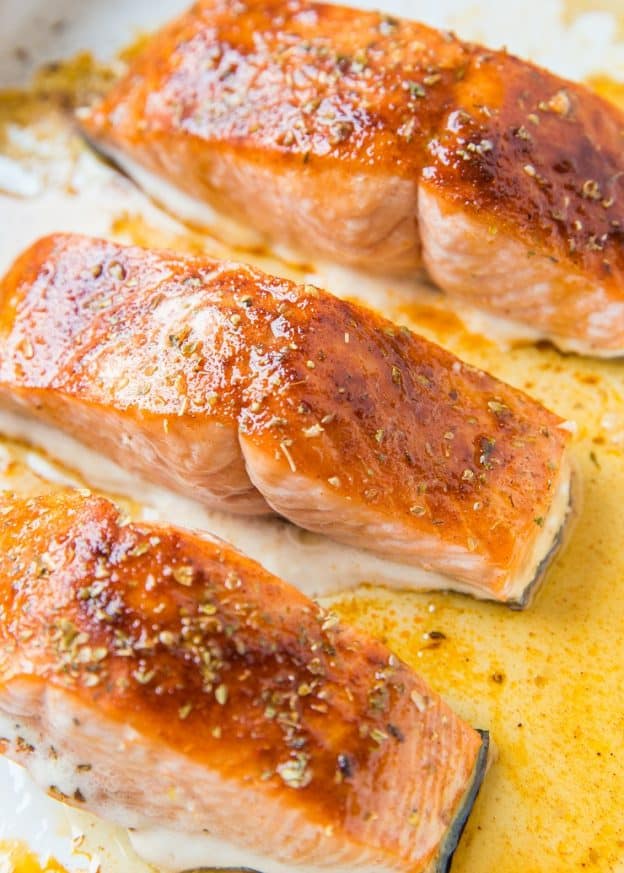 Maple Glazed Baked Salmon - The Roasted Root