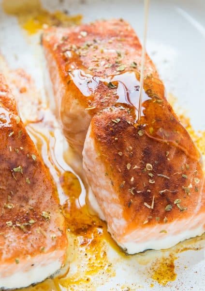 Maple Glazed Baked Salmon - The Roasted Root