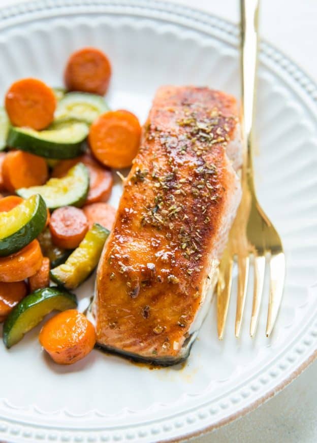 Maple Glazed Baked Salmon - The Roasted Root