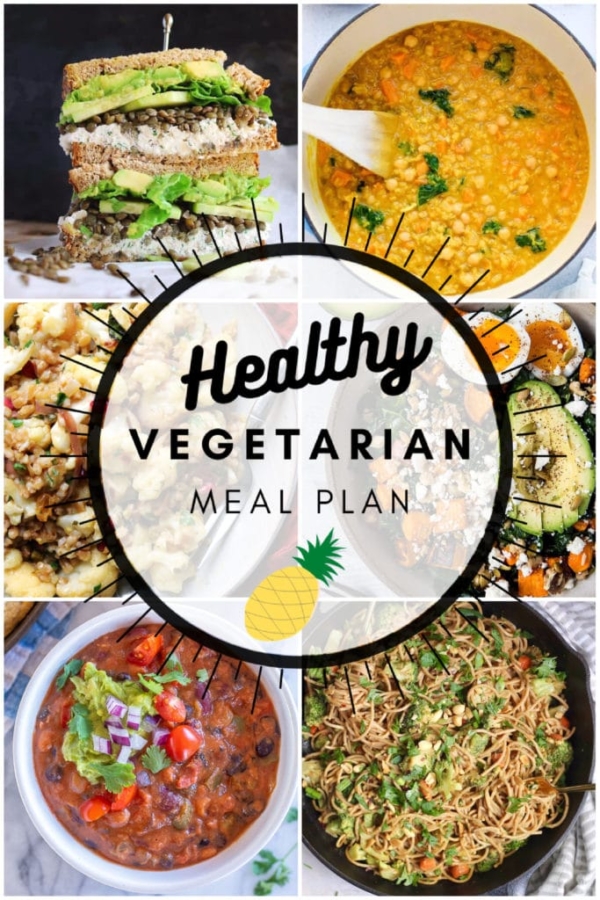 Healthy fall inspired vegetarian meal plan