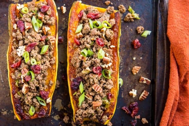 Stuffed Delicata Squash with Ground Beef - The Roasted Root