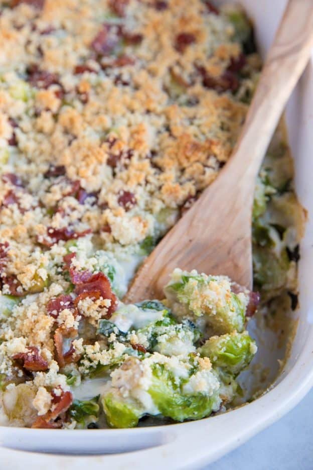 Creamy Brussel Sprout Casserole (Low-Carb) - The Roasted Root