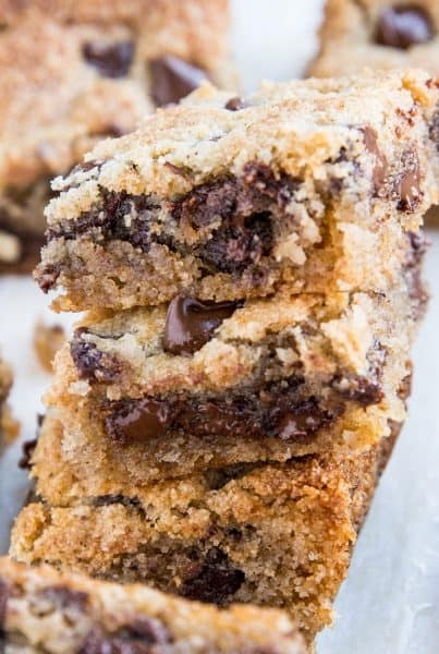 Keto Chocolate Chip Cookie Bars - The Roasted Root