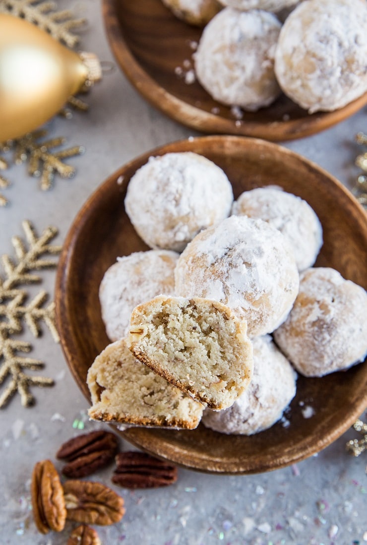 Keto Pecan Snowball Cookies - The Roasted Root