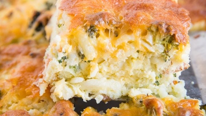 Broccoli Cheddar Egg and Hashbrown Casserole - The Roasted Root