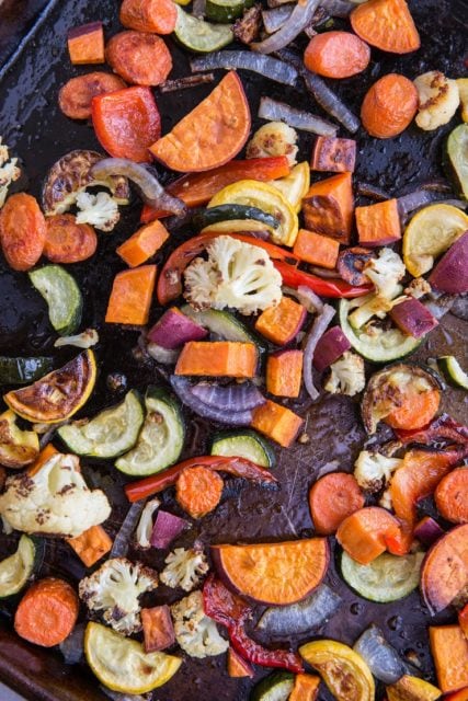 Roasted Vegetable Rice Bowls With Jammy Egg And Pesto - The Roasted Root