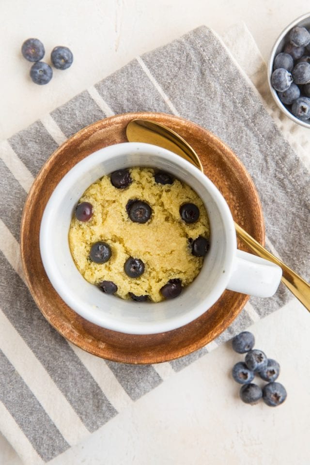 Keto Blueberry Muffin in a Mug - The Roasted Root