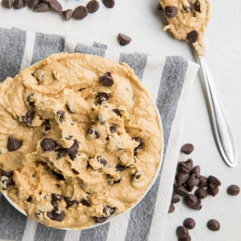 Keto Peanut Butter Edible Cookie Dough - The Roasted Root