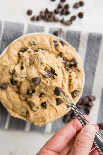 Keto Peanut Butter Edible Cookie Dough - The Roasted Root