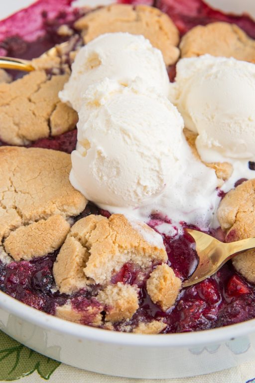 Low-Carb Mixed Berry Cobbler - The Roasted Root