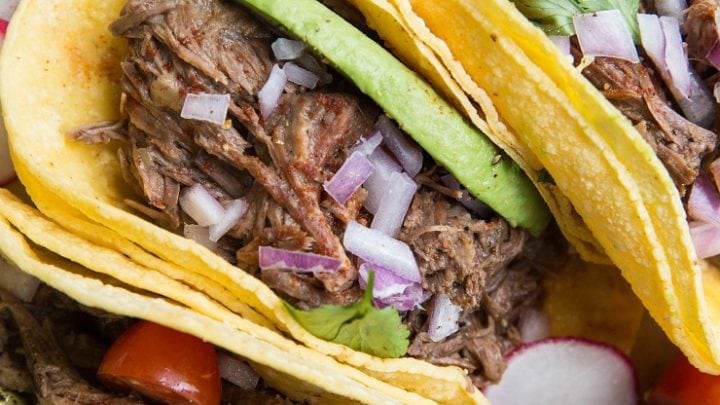 Instant Pot Shredded Beef Tacos - The Roasted Root