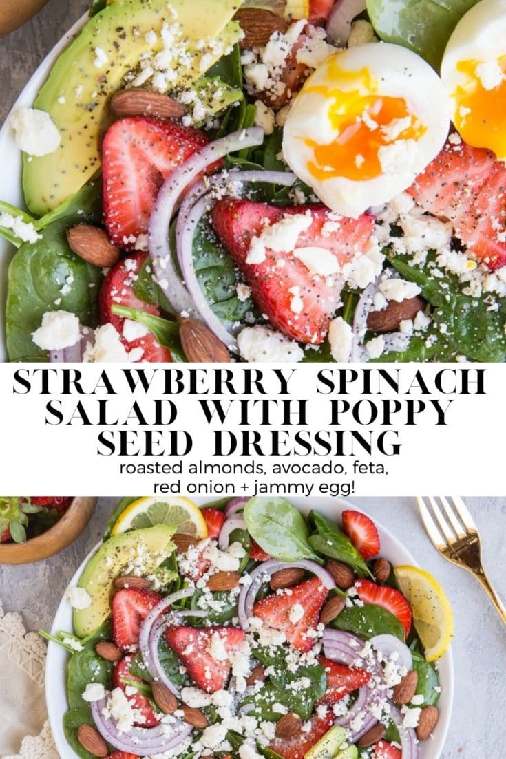 Strawberry Spinach Salad with Poppy Seed Dressing - The Roasted Root