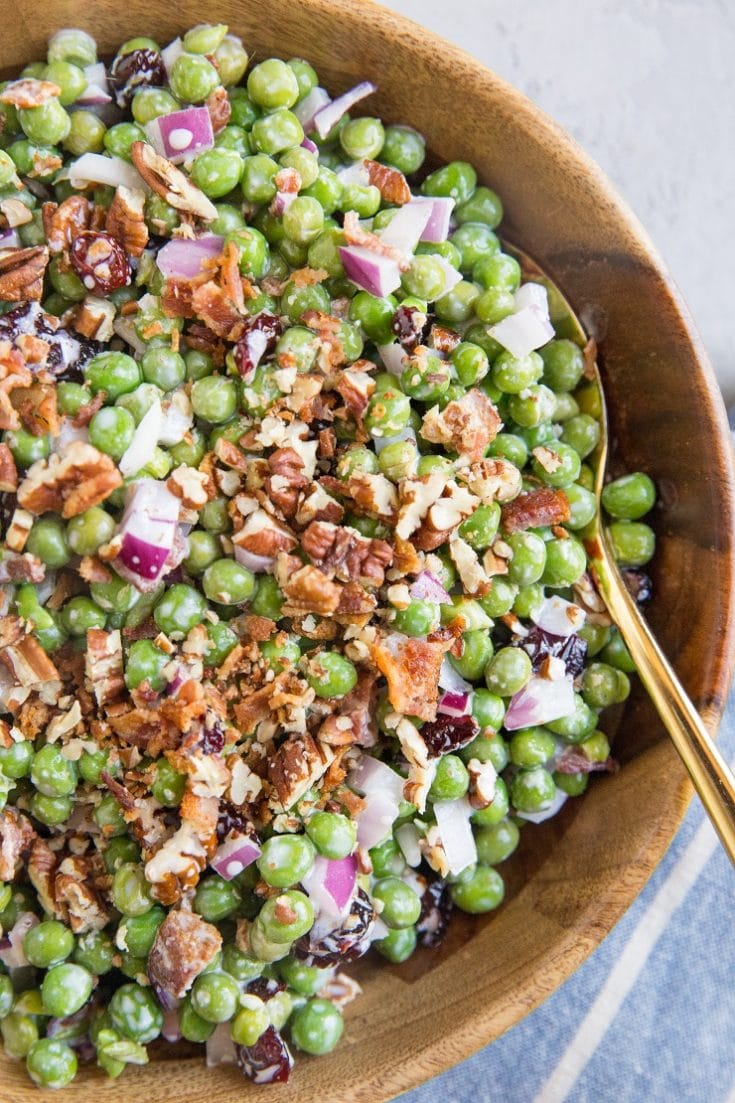 Pea Salad with Bacon (MayoFree) The Roasted Root