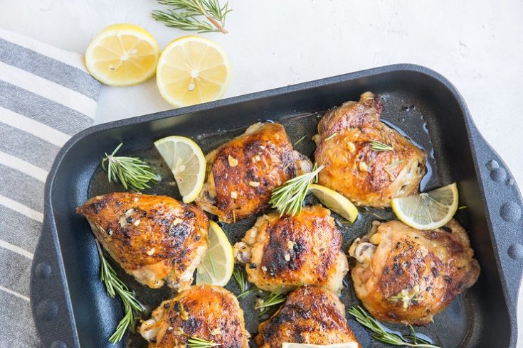 Baked Garlic Lemon Rosemary Chicken - The Roasted Root