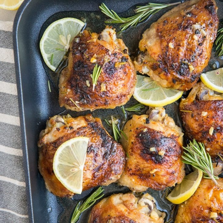 Baked Garlic Lemon Rosemary Chicken - The Roasted Root