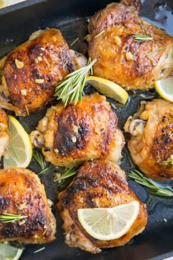 Baked Garlic Lemon Rosemary Chicken - The Roasted Root