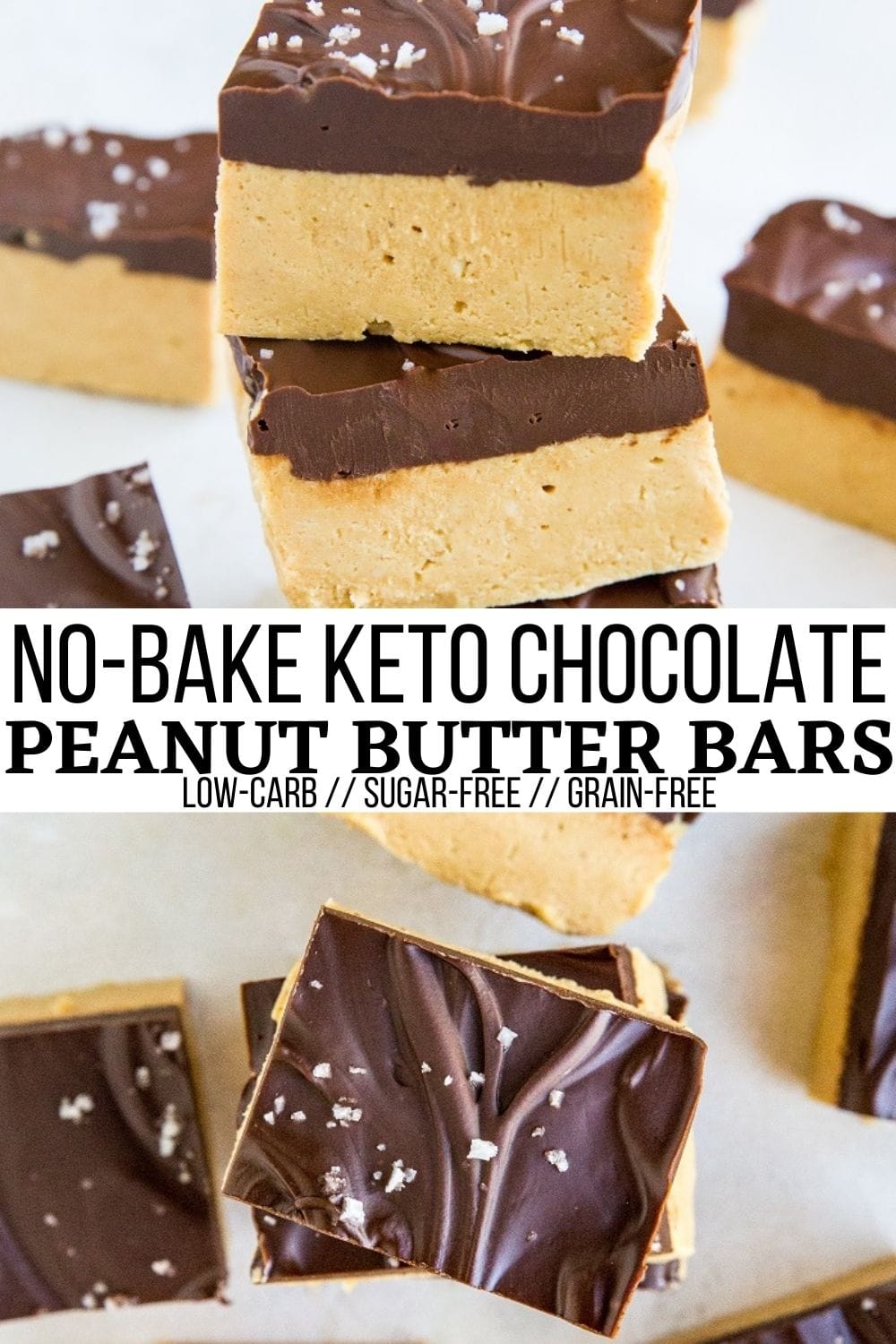 Keto No-Bake Peanut Butter Bars - The Roasted Root