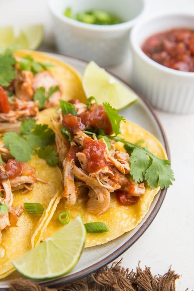 5-Ingredient Crock Pot Mexican Shredded Chicken - The Roasted Root