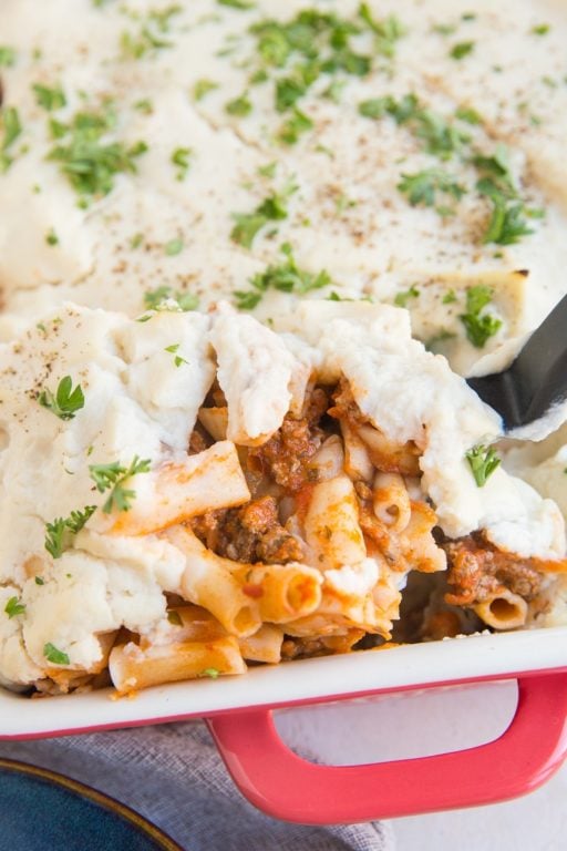 Gluten-free Dairy-free Baked Ziti - The Roasted Root