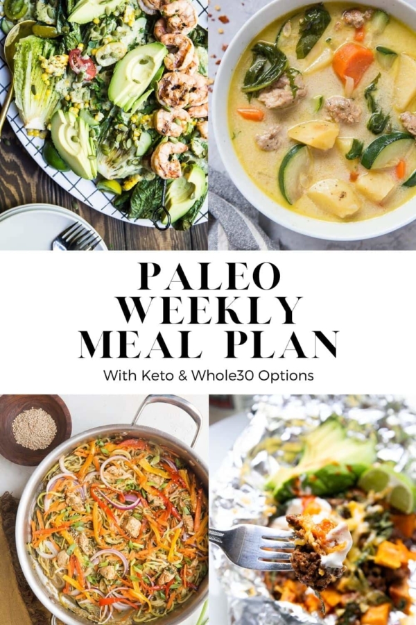 Paleo Weekly Meal Plan - a grain-free, whole food centric meal plan ideal for those who love to eat clean during the week and make their meals ahead of time!
