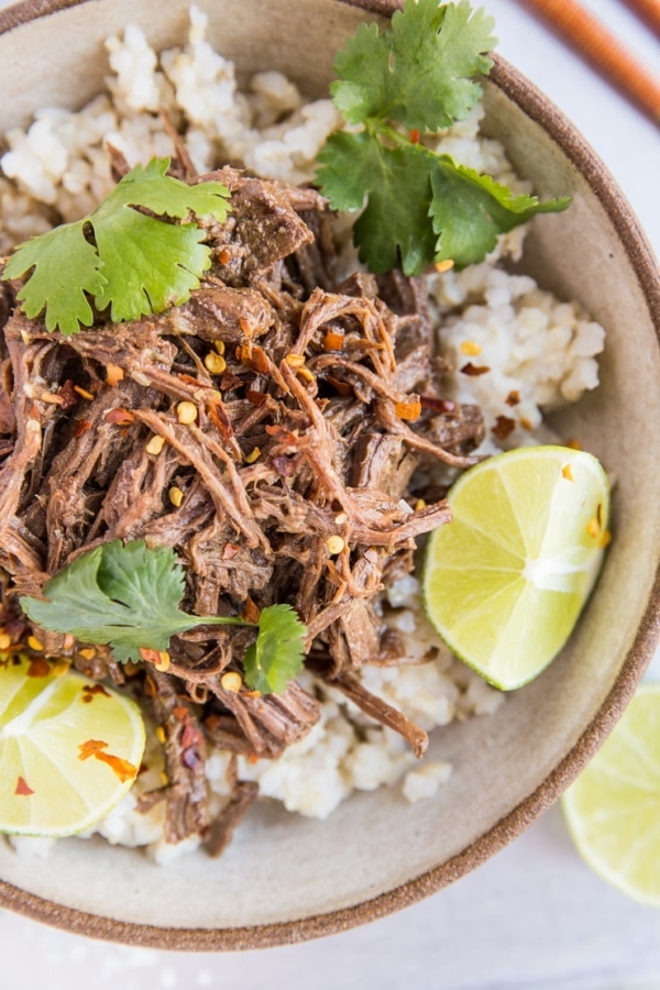 Instant Pot Vietnamese Shredded Beef with sweet, sour sticky sauce. An incredibly flavorful dinner recipe