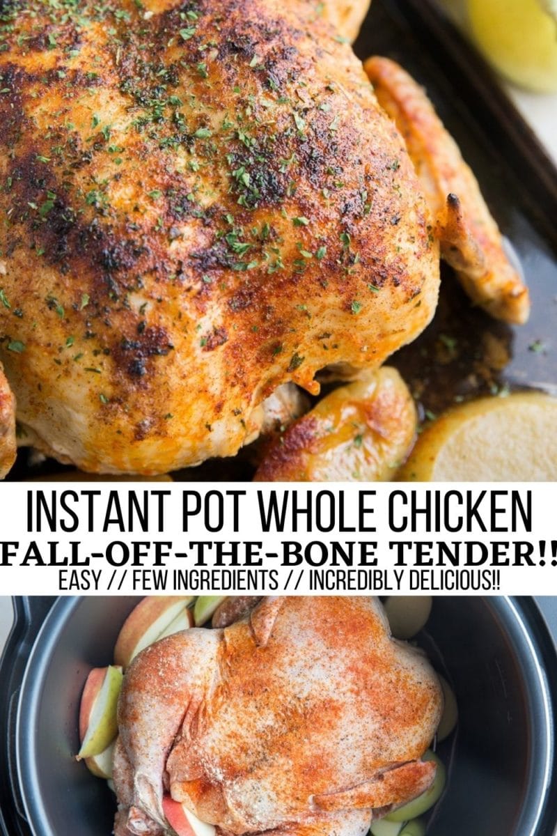 Pressure cooker (Instant Pot) whole chicken - Berry&Maple