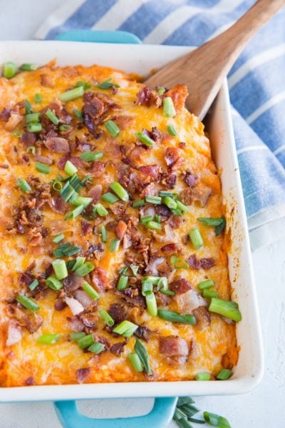 Cheesy Mashed Sweet Potato Casserole - The Roasted Root