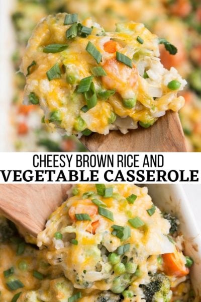 Cheesy Vegetable and Brown Rice Casserole - The Roasted Root