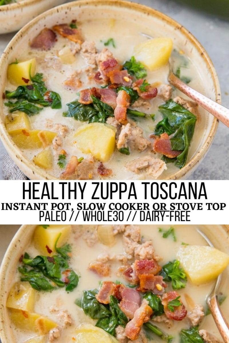 vegan italian sausage soup (dairy free, soy free) •