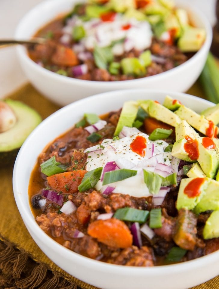 Crock Pot Turkey Chili with Black Beans - The Roasted Root