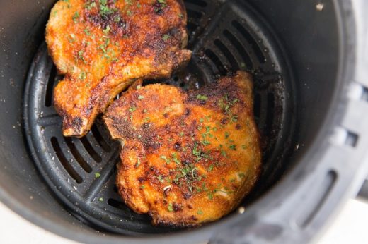 Easy Air Fryer Pork Chops & Green Beans - The Roasted Root