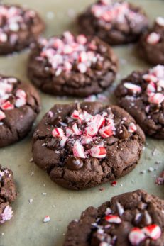 Double Chocolate Gluten-Free Peppermint Cookies - The Roasted Root