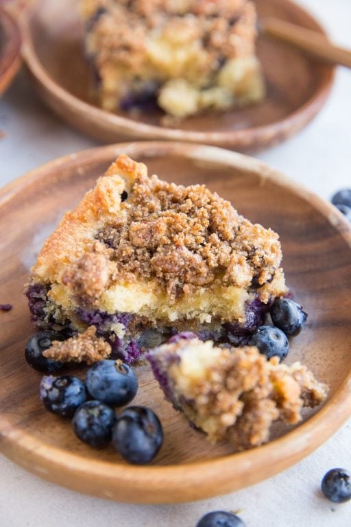 Keto Blueberry Coffee Cake (Dairy-Free) - The Roasted Root