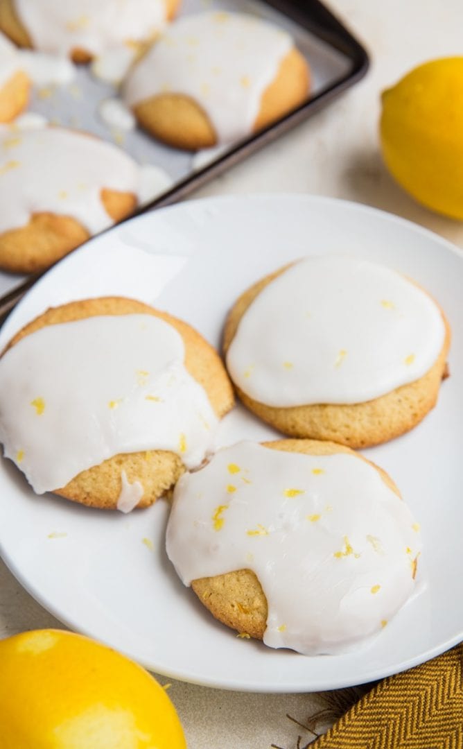 Glazed Keto Lemon Cookies - The Roasted Root