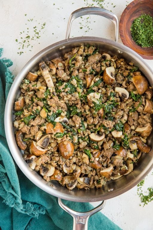 30-Minute Ground Beef And Mushroom Skillet - The Roasted Root